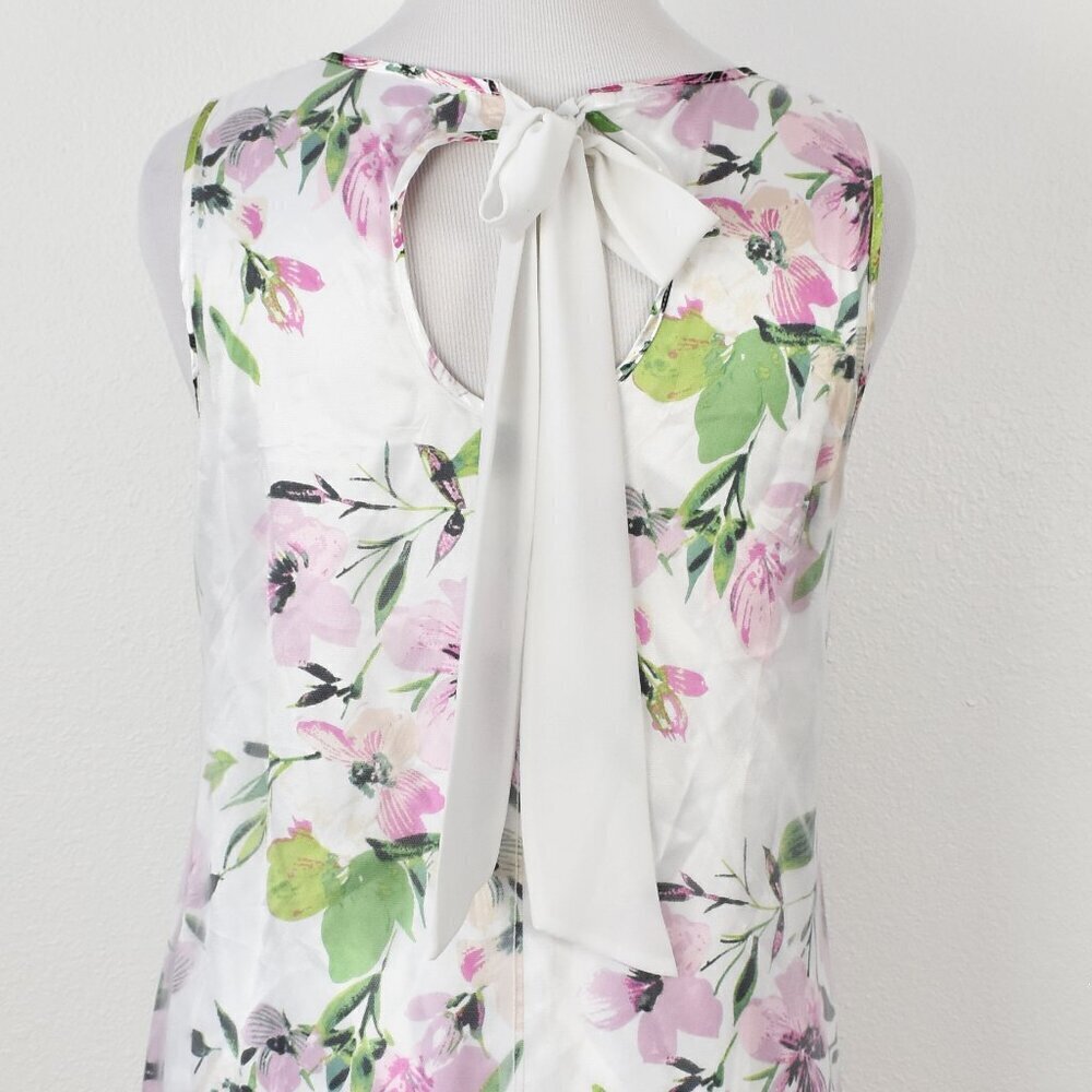 Spense Floral Embroidered Tulle Overlay Shift Dress NEW - L - Picture 8 of 12